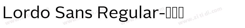 Lordo Sans Regular字体转换
